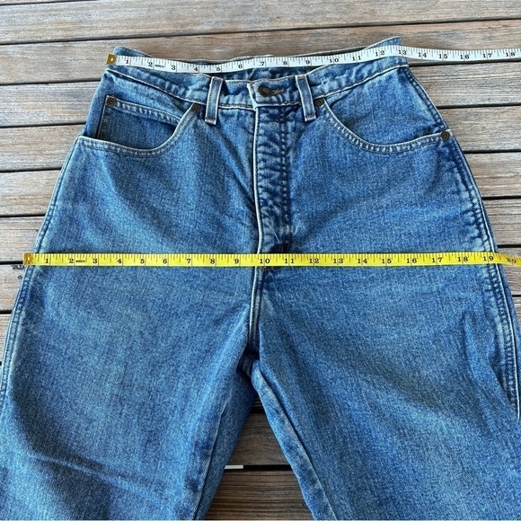 VTG Land’s End Lined High Rise Mom Jeans Women’s Size 6 Festive Plaid GUC USA - Picture 6 of 8